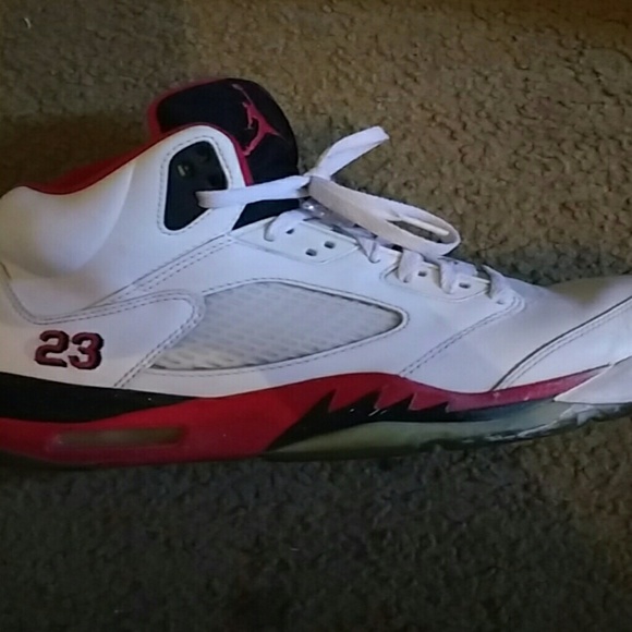 Jordan 5 Fire Red Size 10 BEATERS - Picture 2 of 4